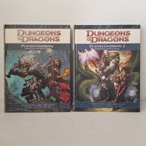 Dungeons and Dragons 4th Edition Players Handbooks Hardback Set of 2